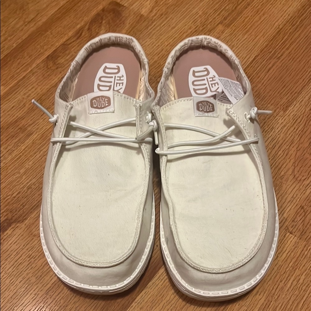 Hey Dude White Casual Slip-On Shoes